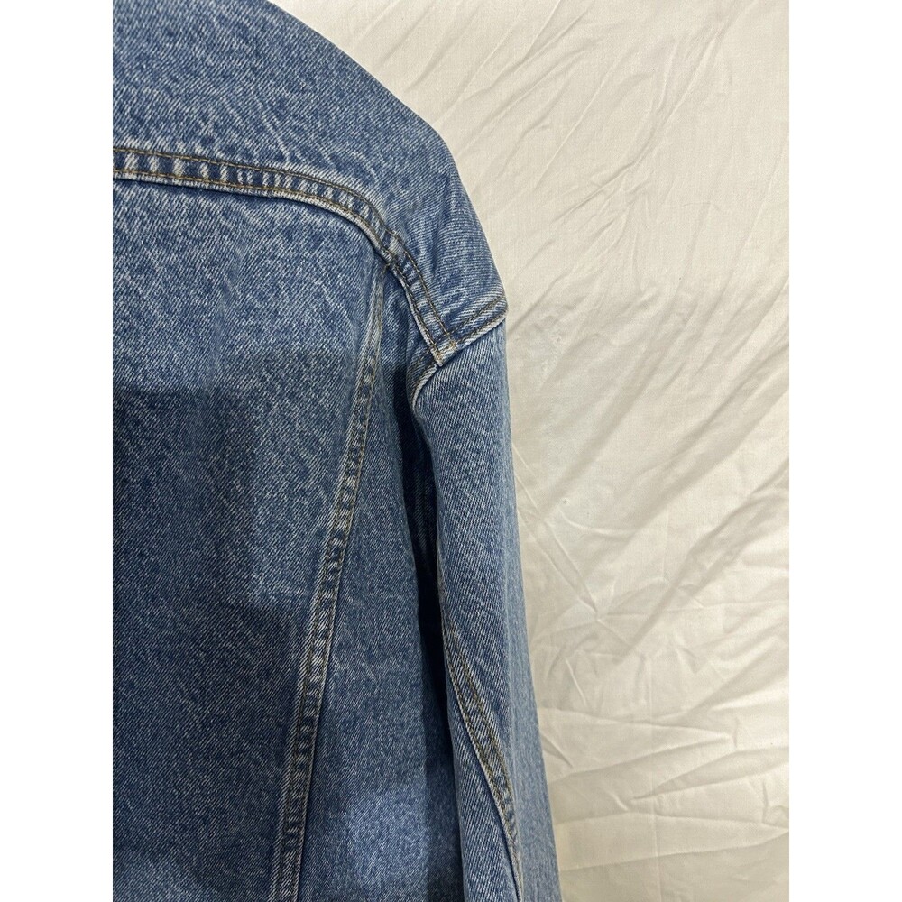 Vintage Levis Denim Jacket Mens Blue Jean Grunge 90s Y2K Pennsylvania Railroad - Picture 8 of 16